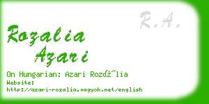 rozalia azari business card